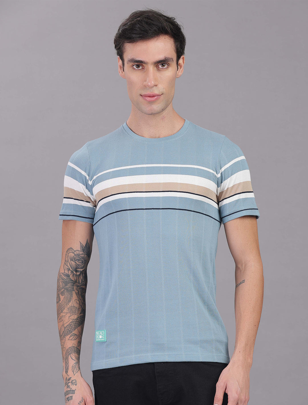 Jacquard Auto stripes - Light Blue