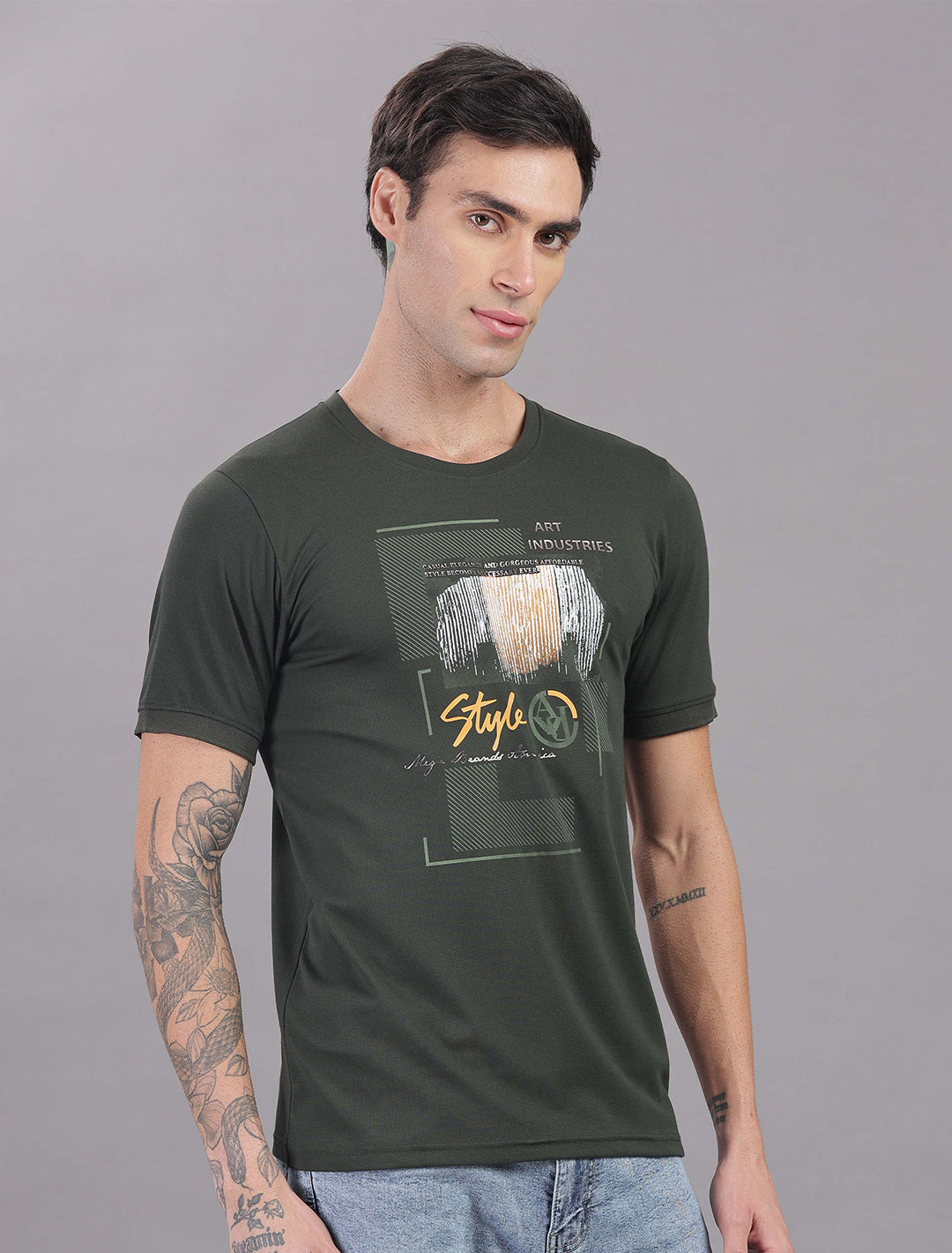 Doby Tensil Lycra - Olive Green