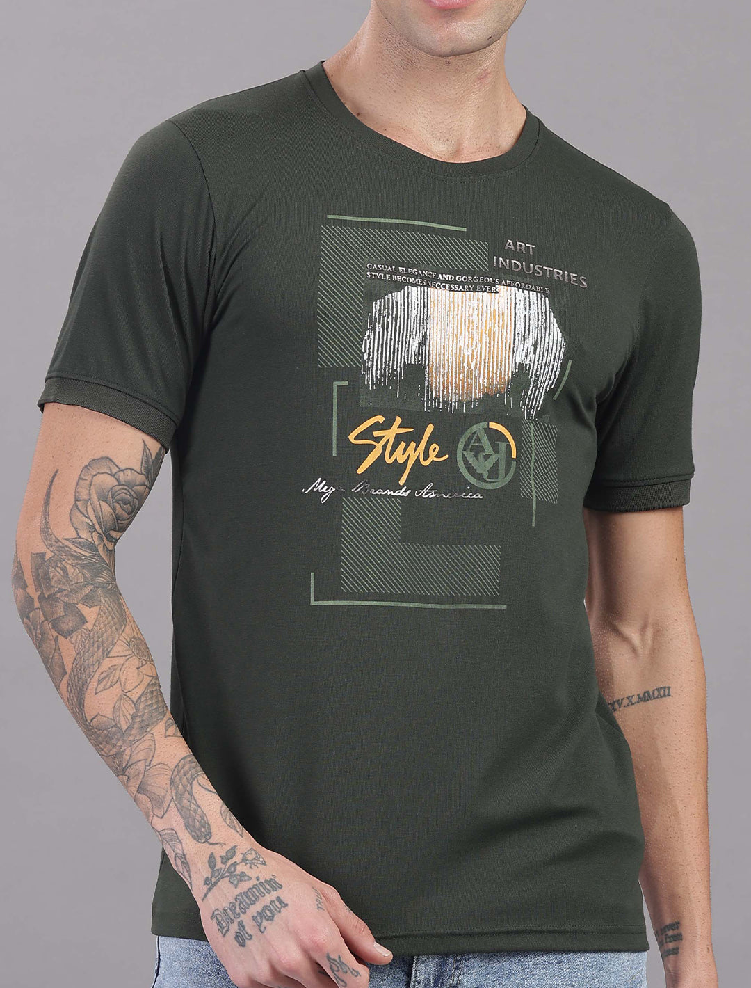 Doby Tensil Lycra - Olive Green