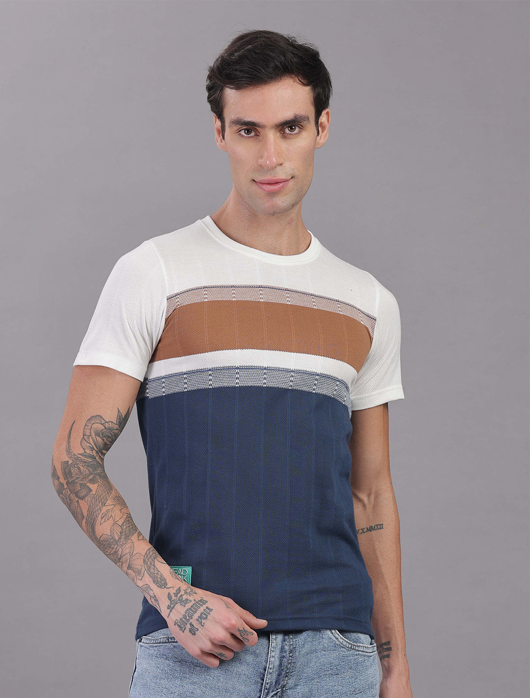 Jacquard Auto stripes -Ice Mist