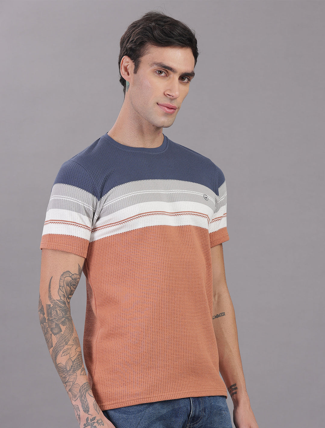 Box Knit Auto Stripes - Kaki