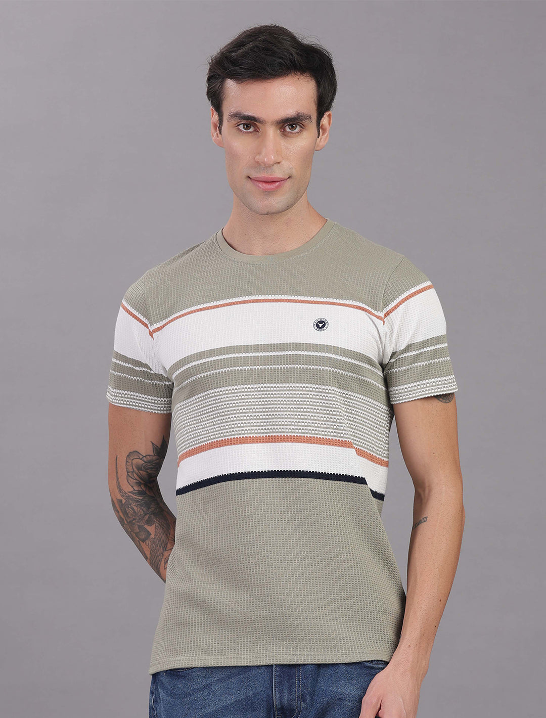 Box Knit Auto Stripes - Green