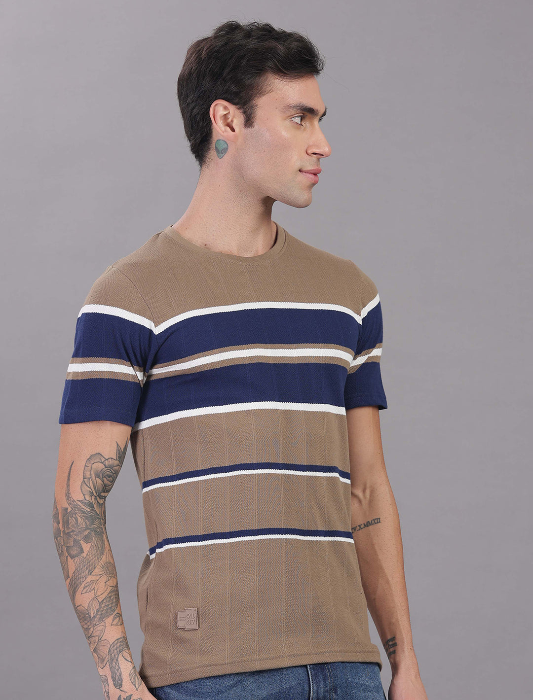 Jacquard Auto stripes - kaki