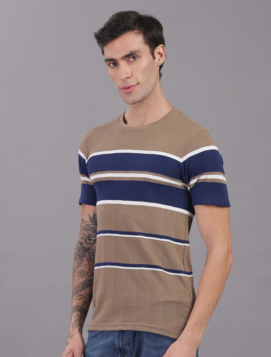 Jacquard Auto stripes - kaki