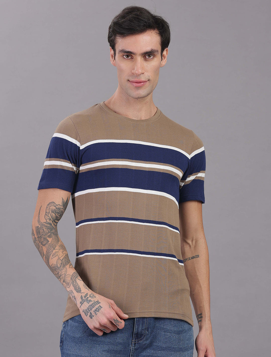 Jacquard Auto stripes - kaki