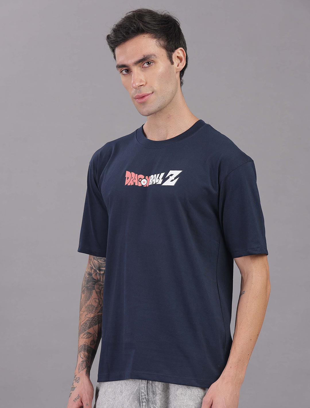 Cotton Oversized Drop Shoulder - Navy Blue