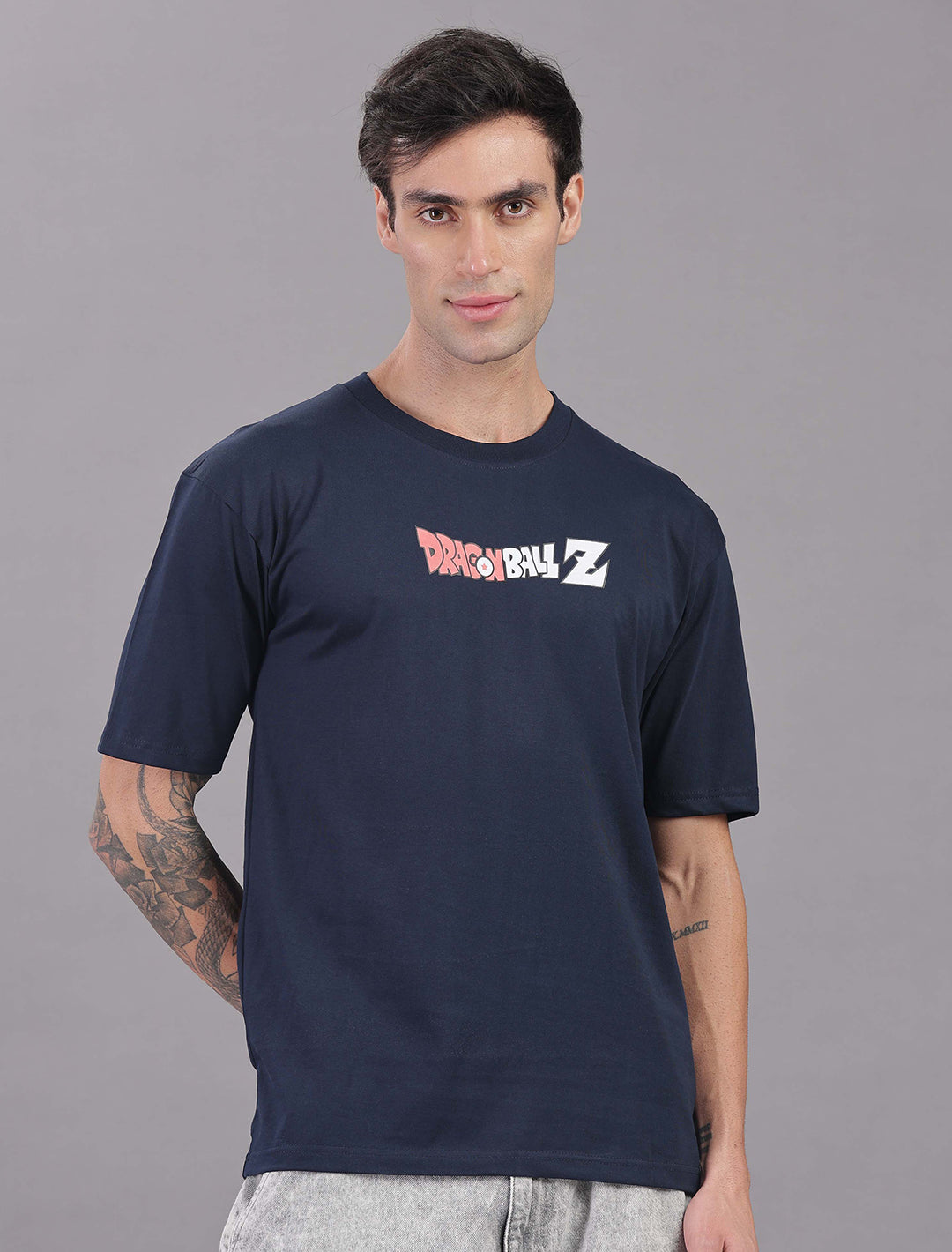Cotton Oversized Drop Shoulder - Navy Blue