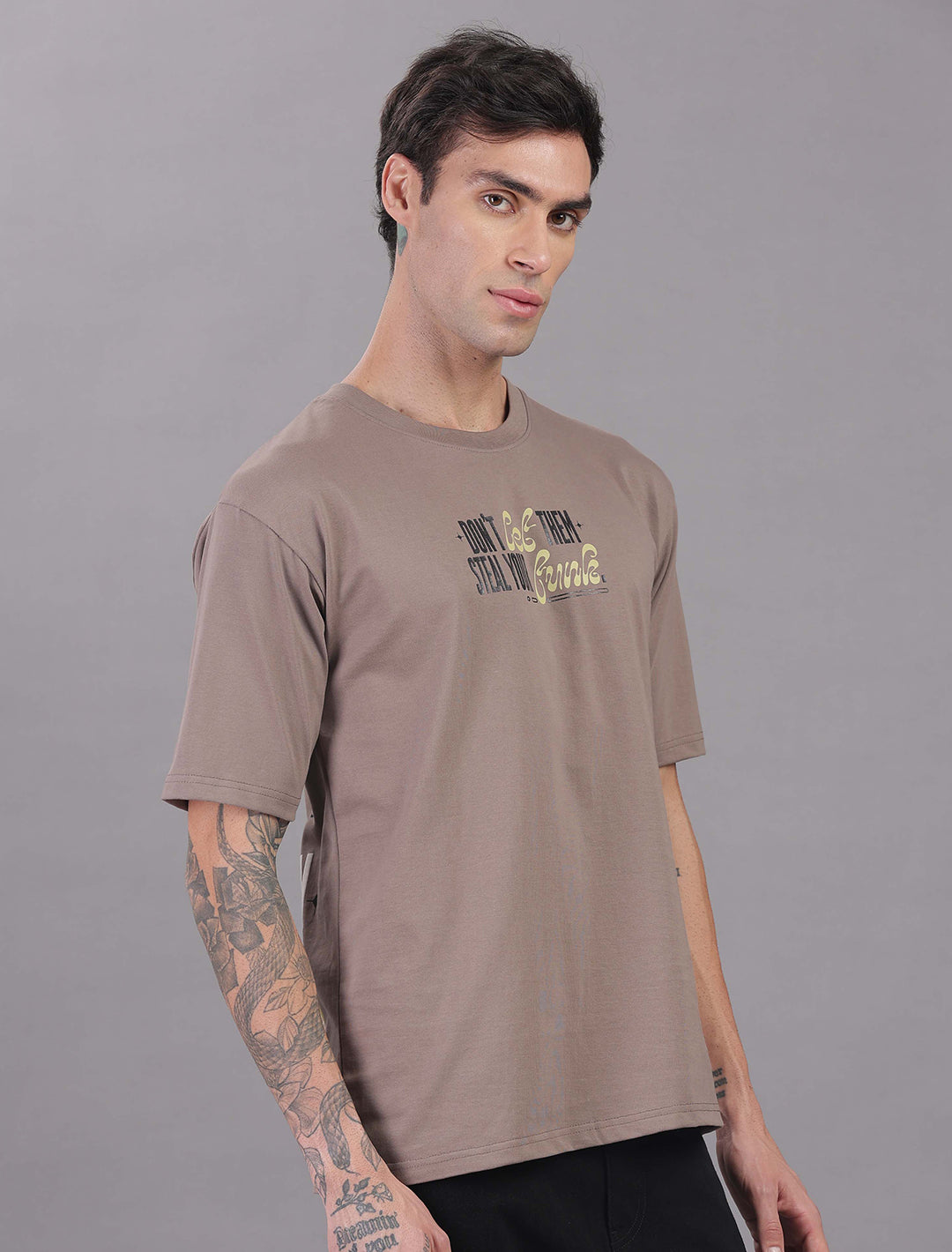 Cotton Oversized Drop Shoulder - Kaki