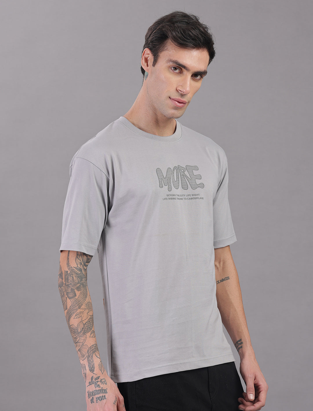 Cotton Oversized Drop Shoulder - Grey