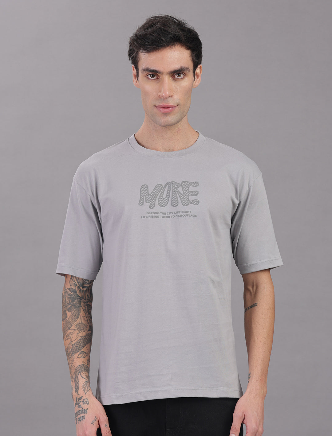 Cotton Oversized Drop Shoulder - Grey