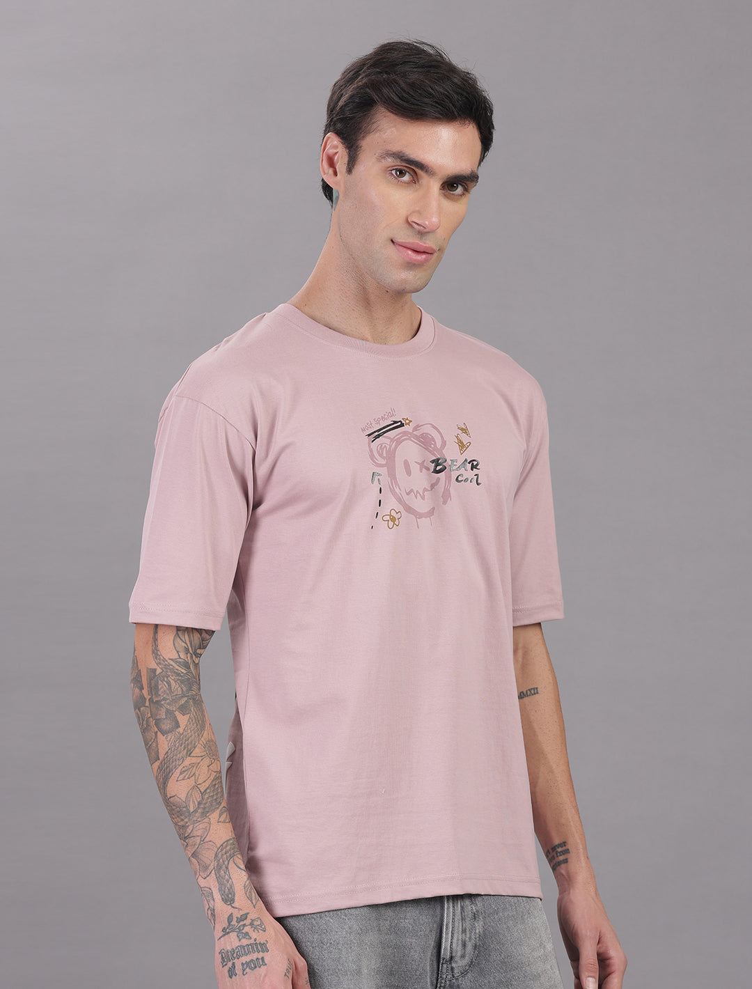 Cotton Oversized Drop Shoulder - Light Pink