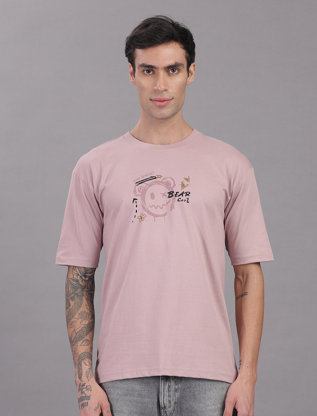 Cotton Oversized Drop Shoulder - Light Pink