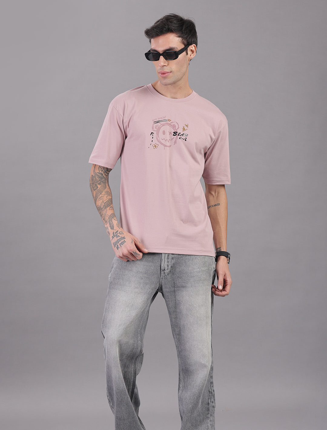 Cotton Oversized Drop Shoulder - Light Pink