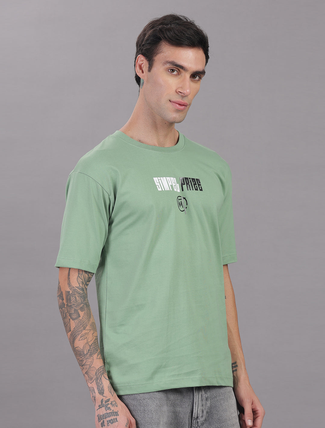 Cotton Oversized Drop Shoulder - Green