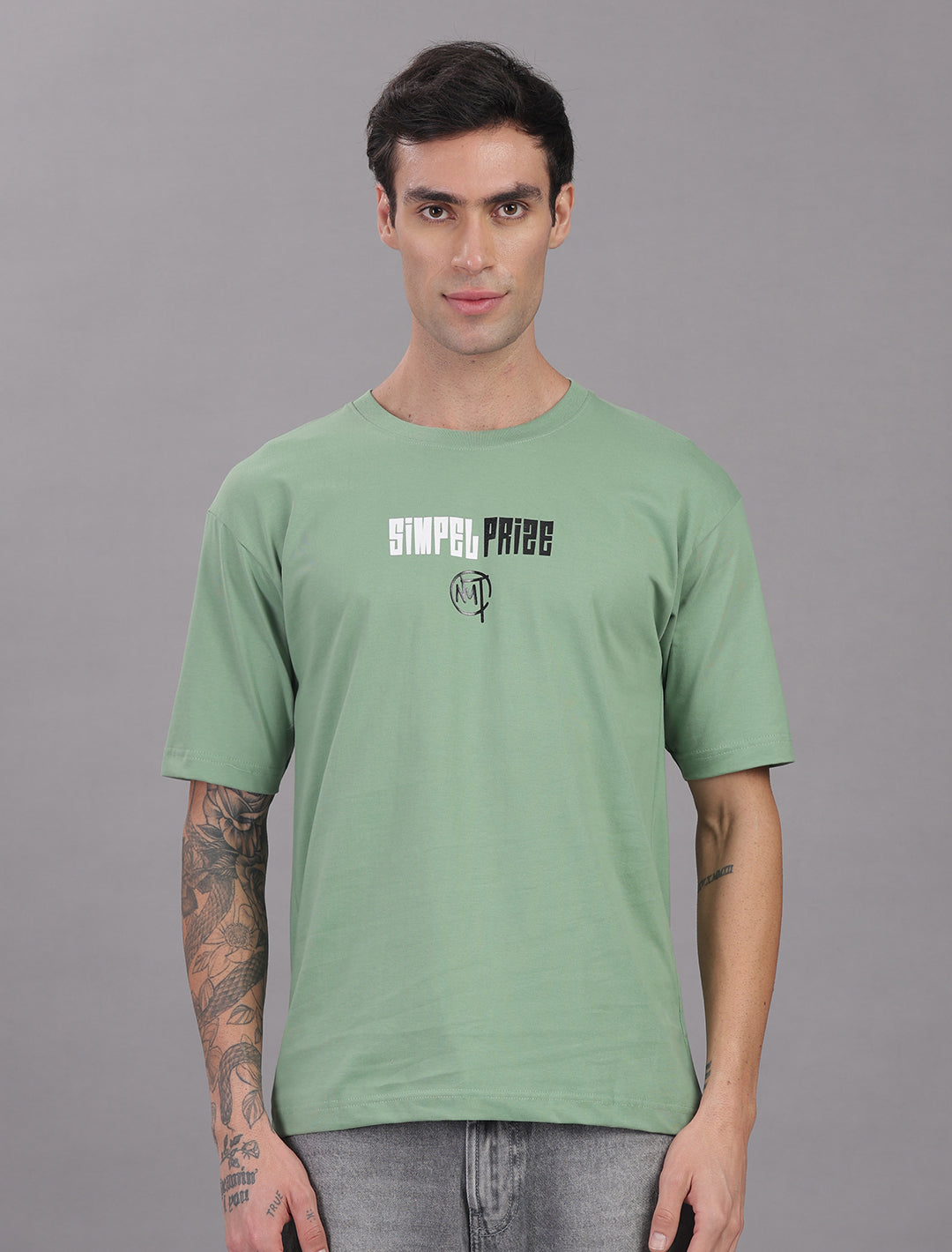 Cotton Oversized Drop Shoulder - Green