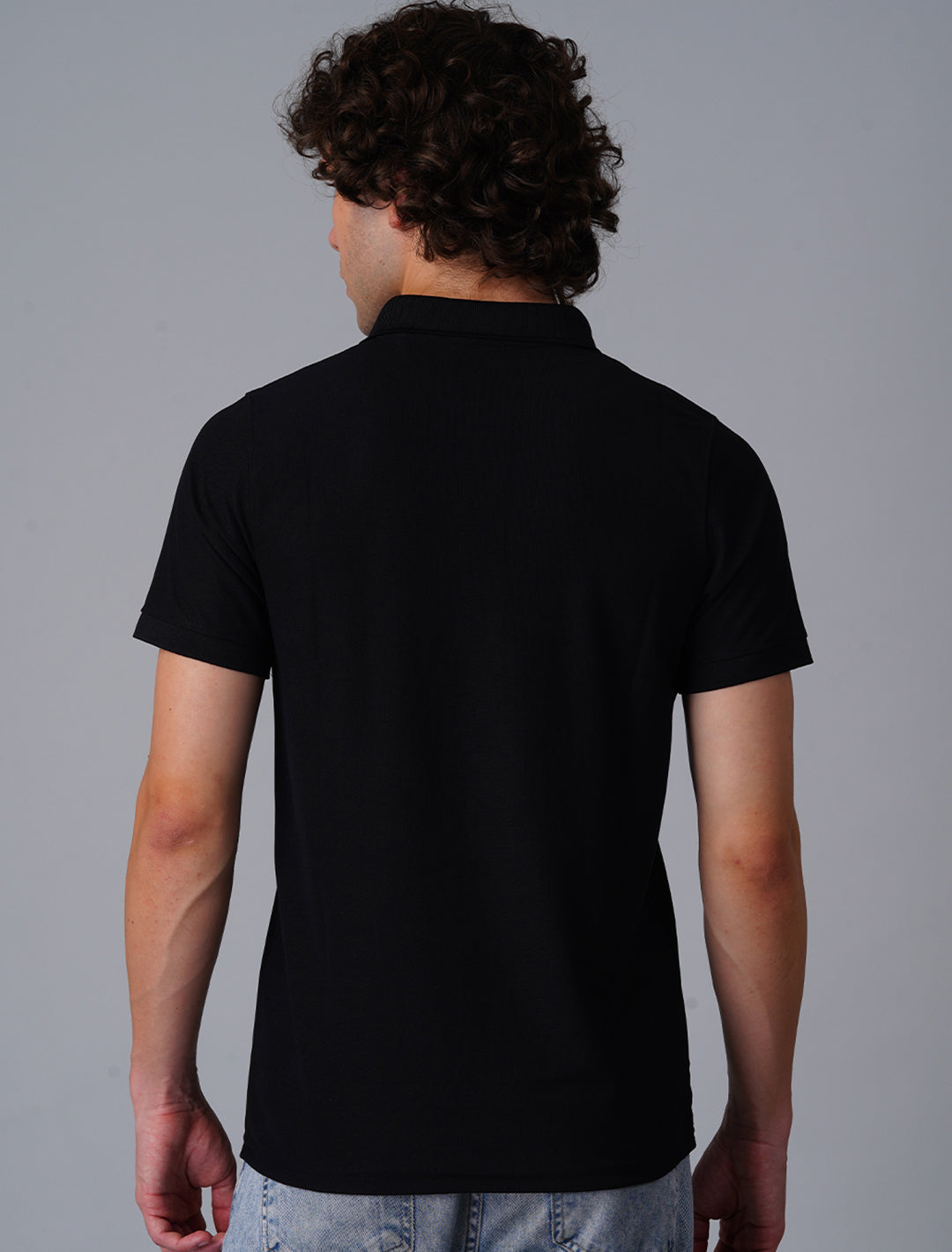 Polo T-Shirt Half Sleeve - Black