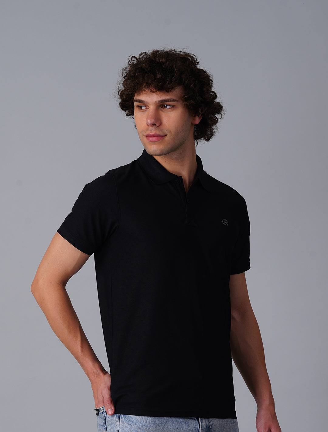 Polo T-Shirt Half Sleeve - Black