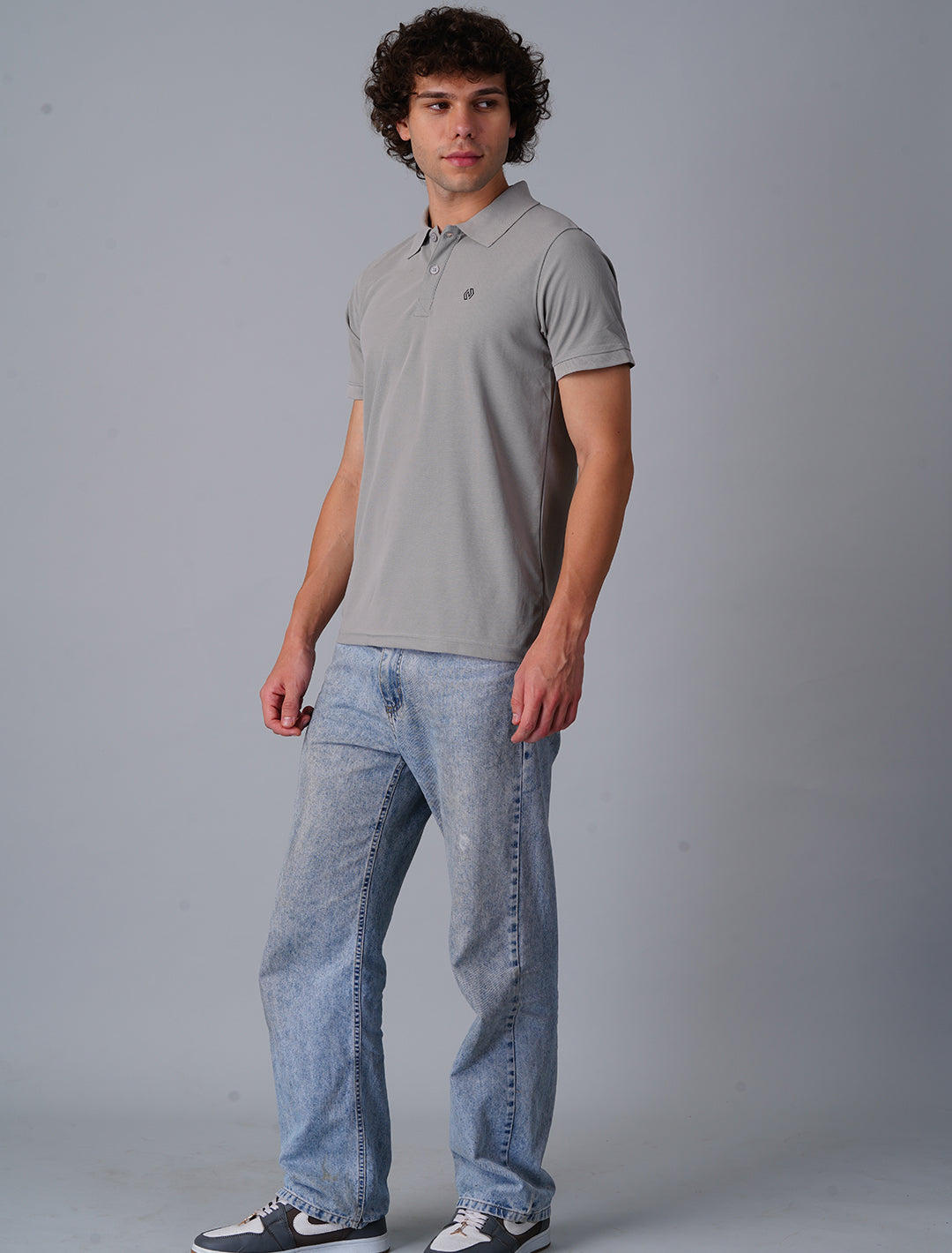 Polo T-Shirt Half Sleeve - Grey