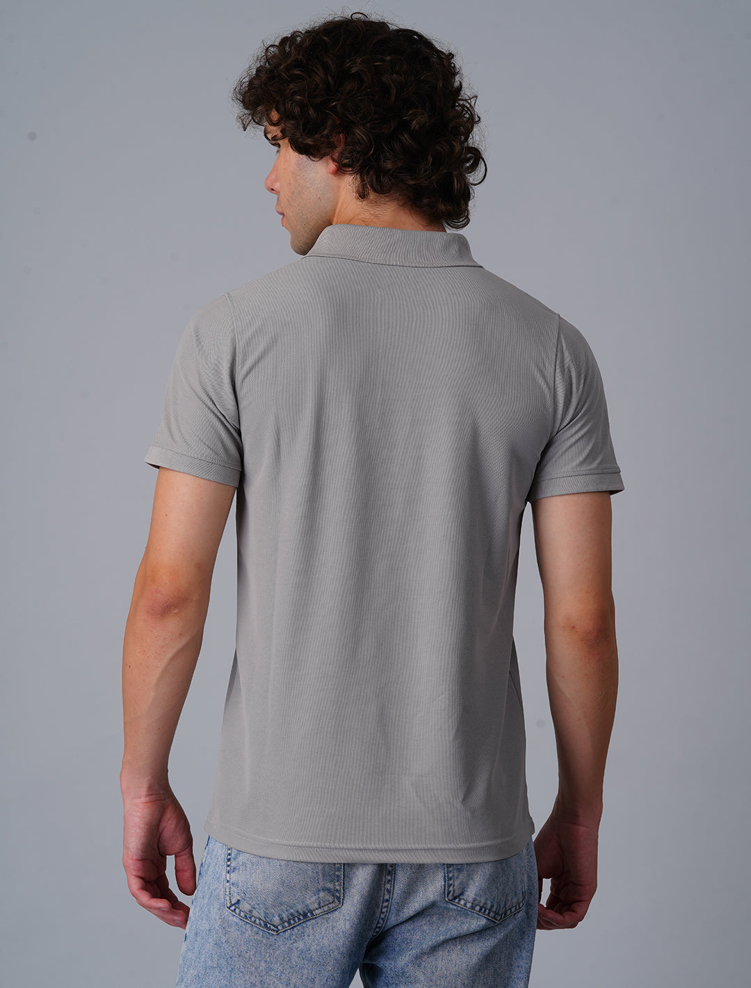 Polo T-Shirt Half Sleeve - Grey