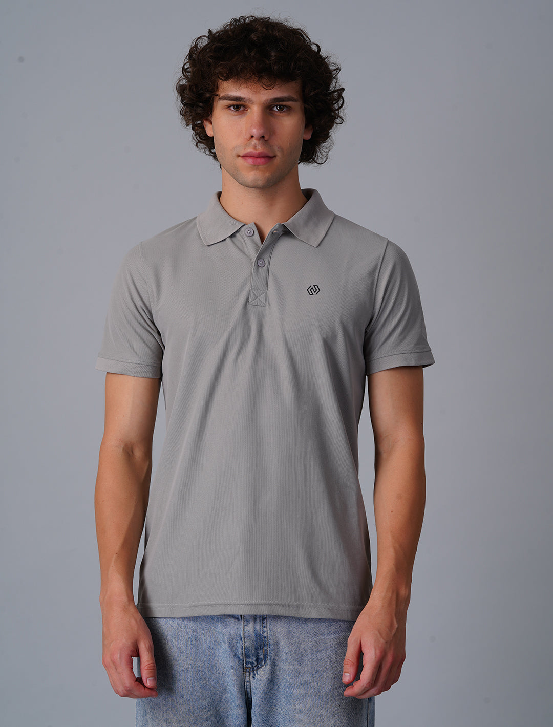 Polo T-Shirt Half Sleeve - Grey