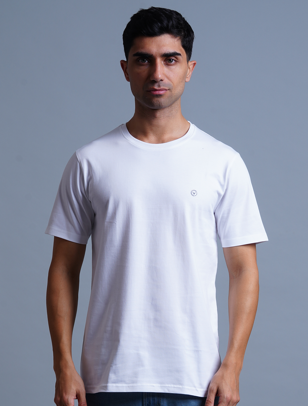 Crew Neck Cotton T-Shirt - White